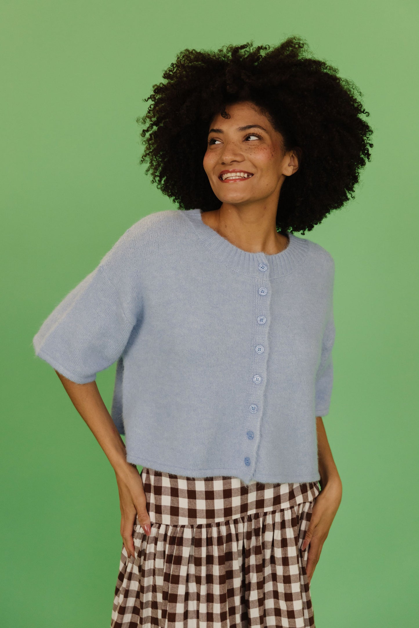 THE KATELYNN KNIT CARDIGAN IN PALE BLUE