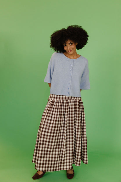 THE KATELYNN KNIT CARDIGAN IN PALE BLUE