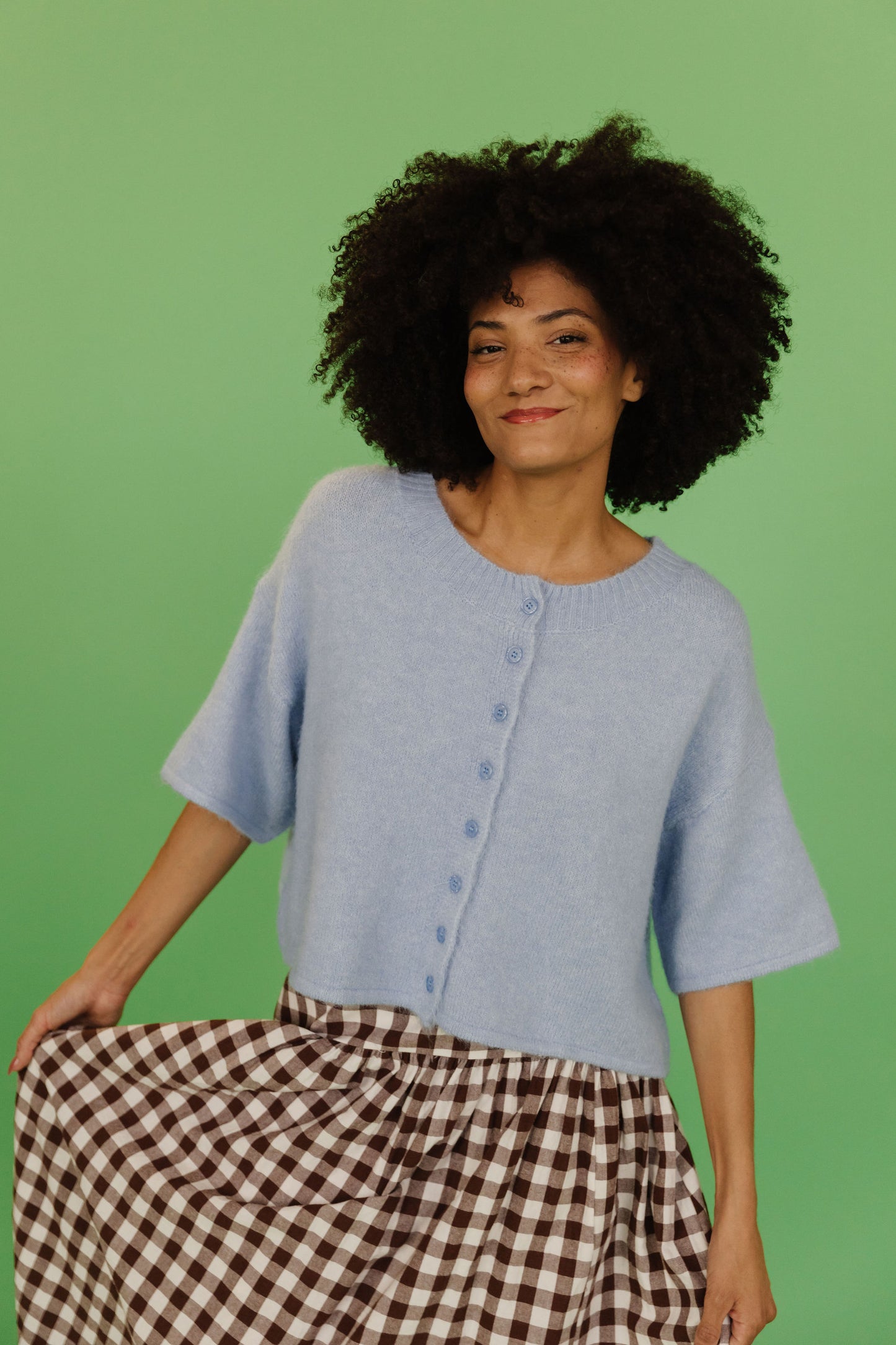 THE KATELYNN KNIT CARDIGAN IN PALE BLUE