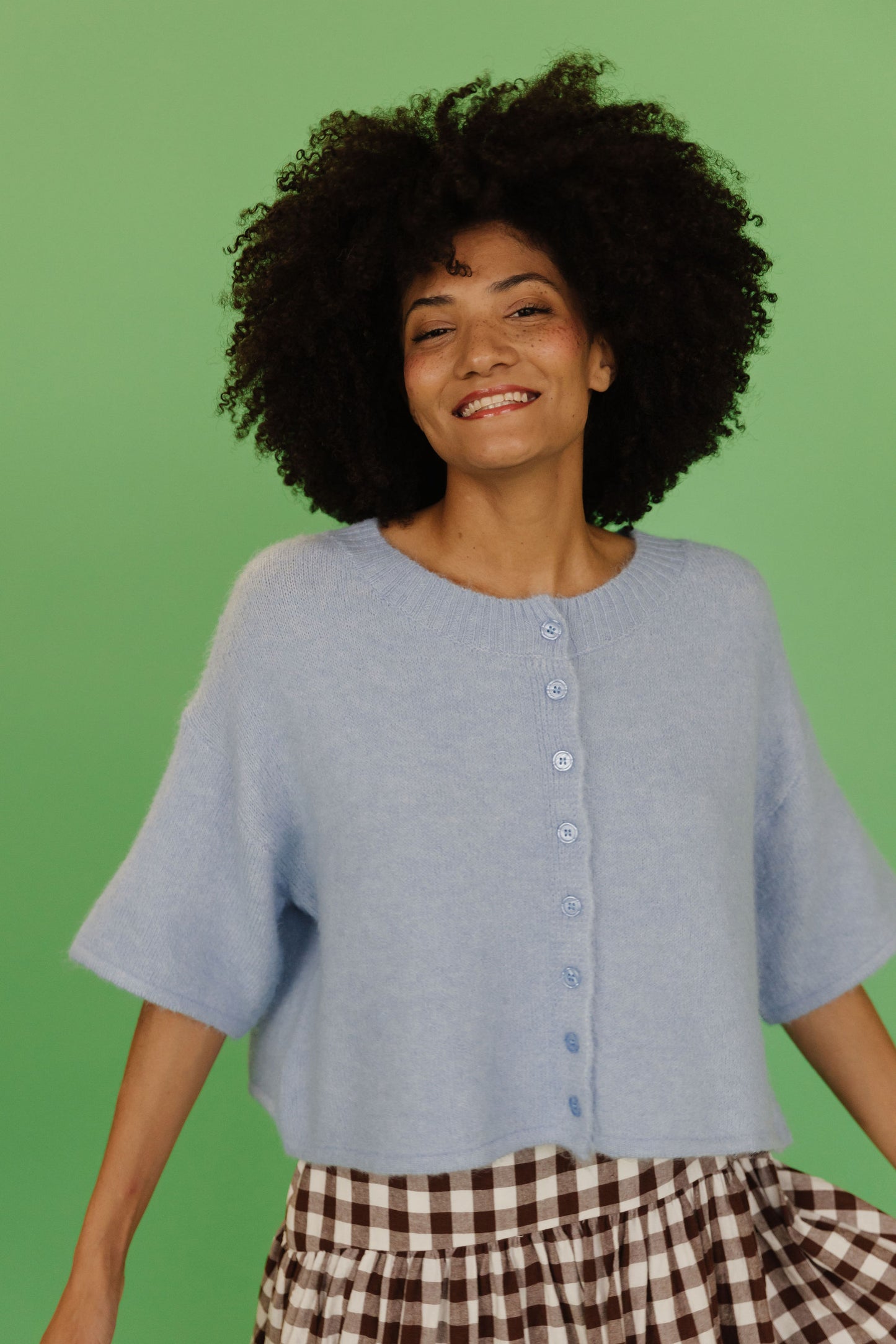 THE KATELYNN KNIT CARDIGAN IN PALE BLUE