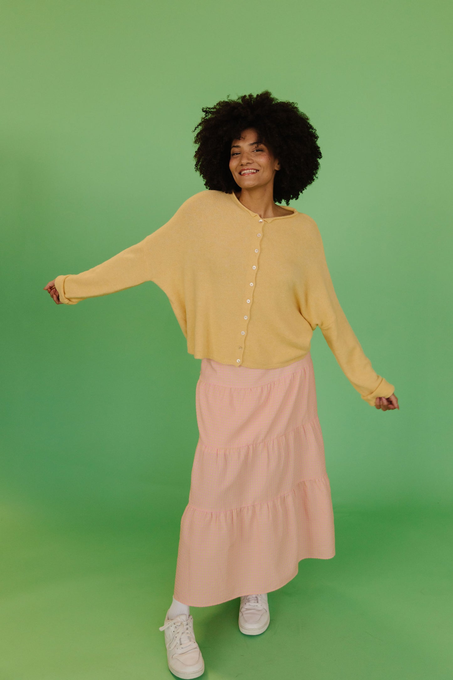THE CAMPBELL CARDIGAN IN BUTTERCREAM YELLOW