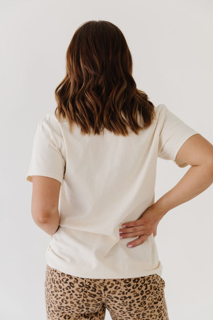 THE SPOOKY SKELETON DANCE GRAPHIC TEE IN CREAM