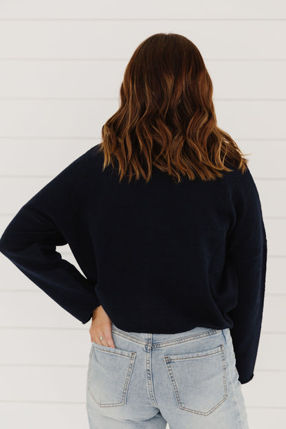 THE MATTI BUTTON DOWN CARDIGAN IN NAVY