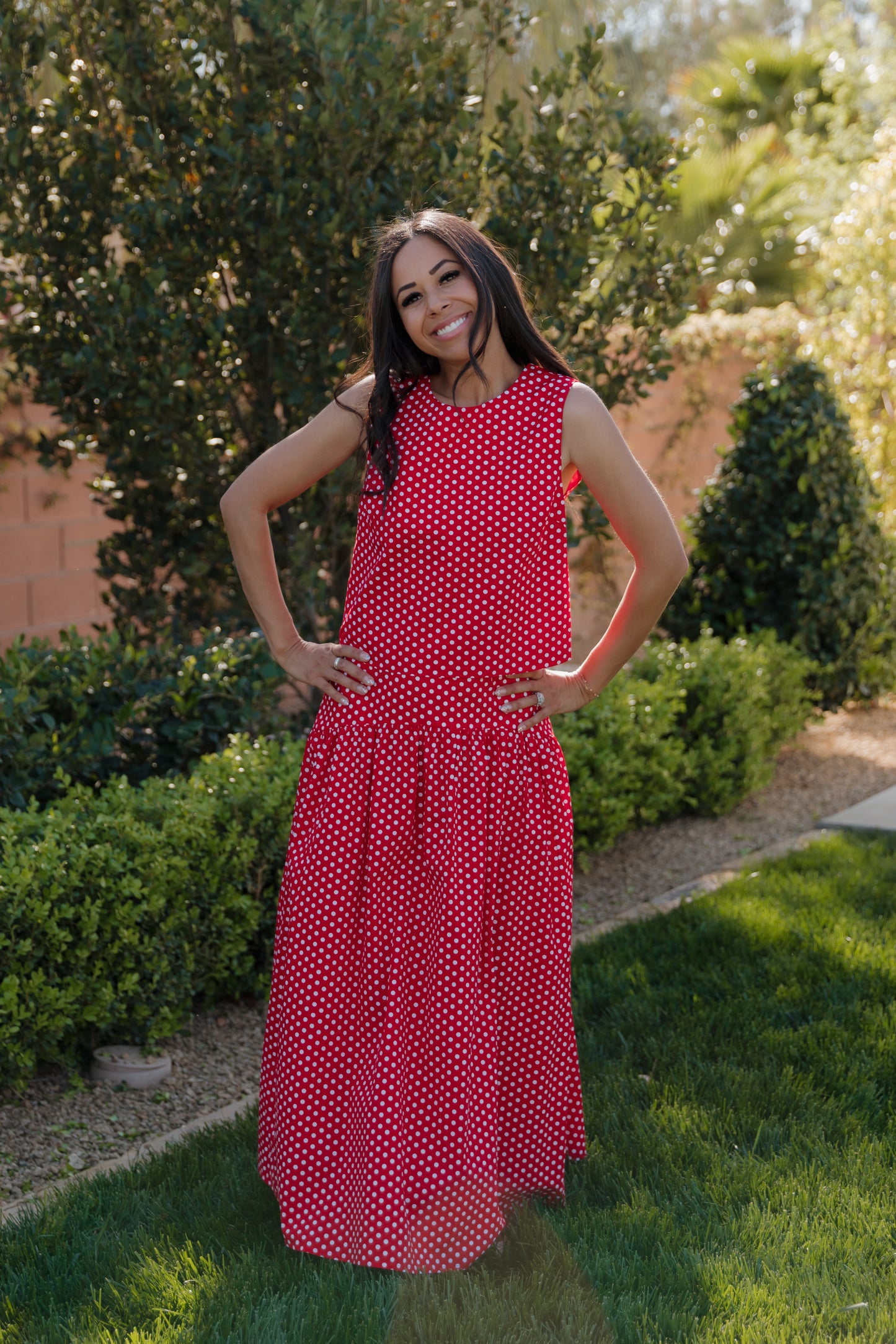 THE MAKAYLA POLKA DOT SKIRT IN RED