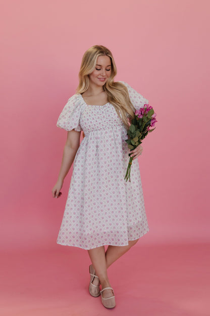 THE SHERIANN FLORAL DRESS IN PINK