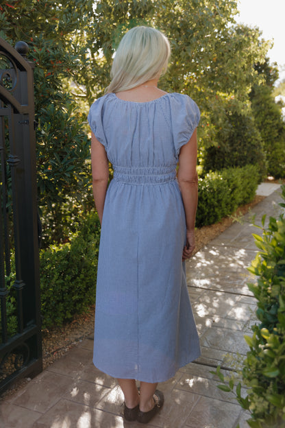 THE NELLIE GINGHAM DRESS IN BLACK