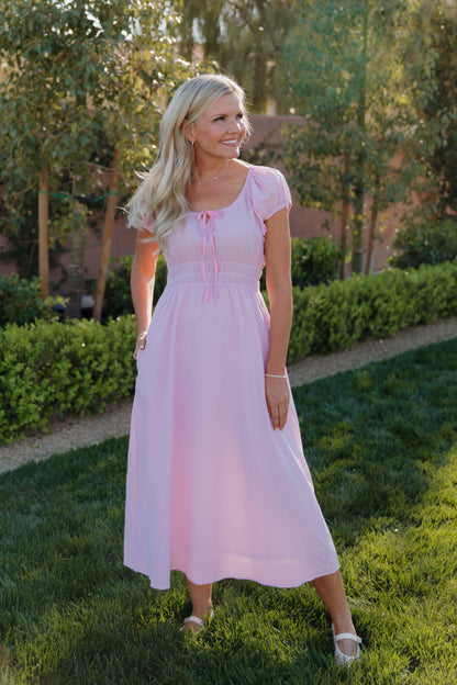 THE NELLIE GINGHAM DRESS IN PINK