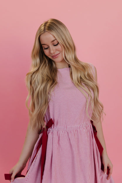 THE NANTUCKET DRESS IN RED STRIPE