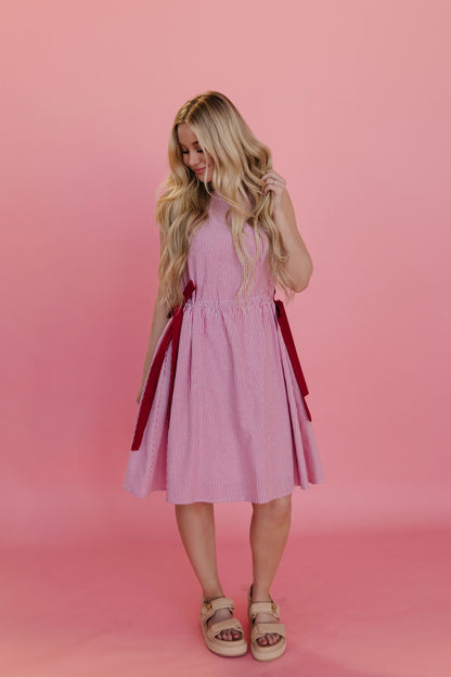 THE NANTUCKET DRESS IN RED STRIPE