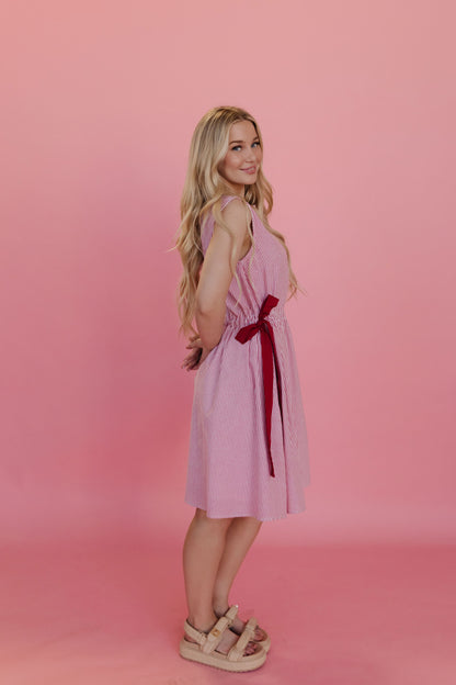 THE NANTUCKET DRESS IN RED STRIPE