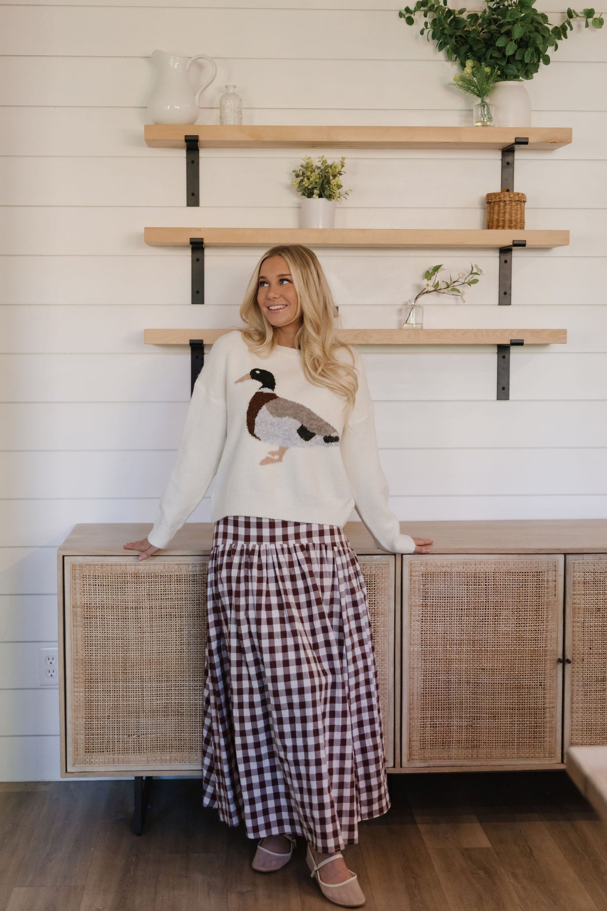 THE HUEY DUCK SWEATER IN CREAM