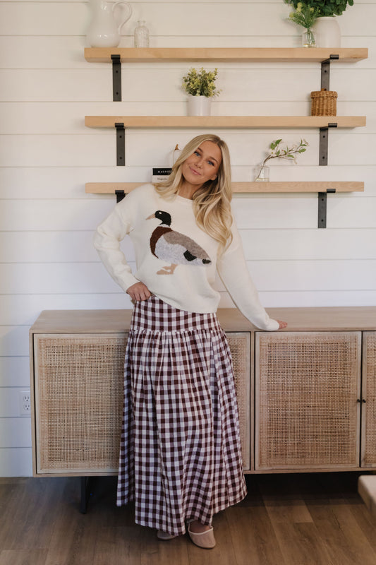 THE HUEY DUCK SWEATER IN CREAM