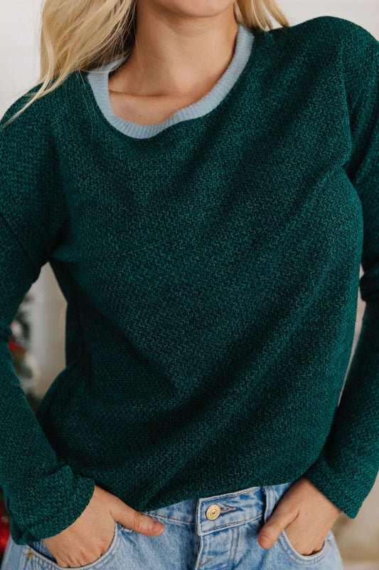 THE LISA KNITTED SWEATER IN GREEN