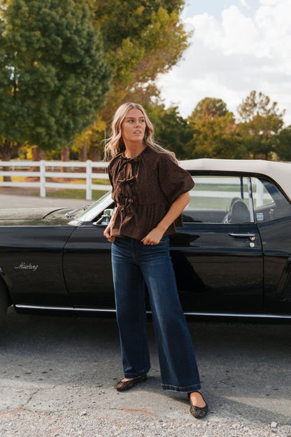 THE BECCA WIDE LEG JEANS IN DARK WASH