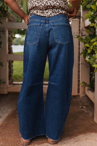 JBD BARREL JEANS IN DARK DENIM