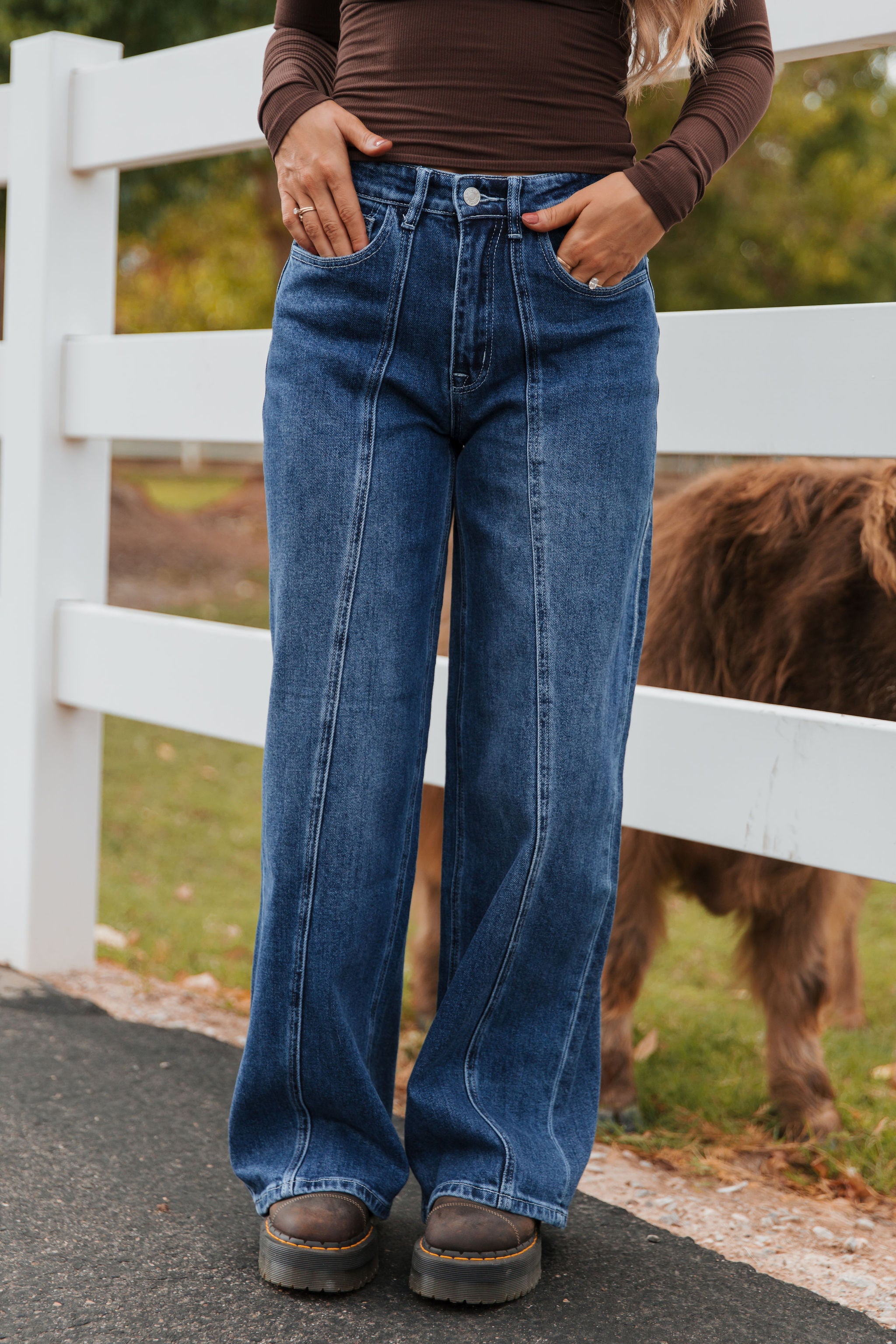 THE WINSLET WIDE LEG STRAIGHT JEAN – Pink Desert