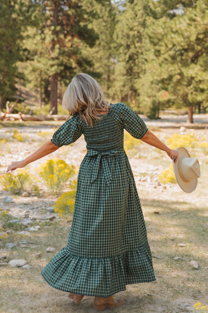 THE DARCI MARIE DRESS IN HUNTER BY PINK DESERT