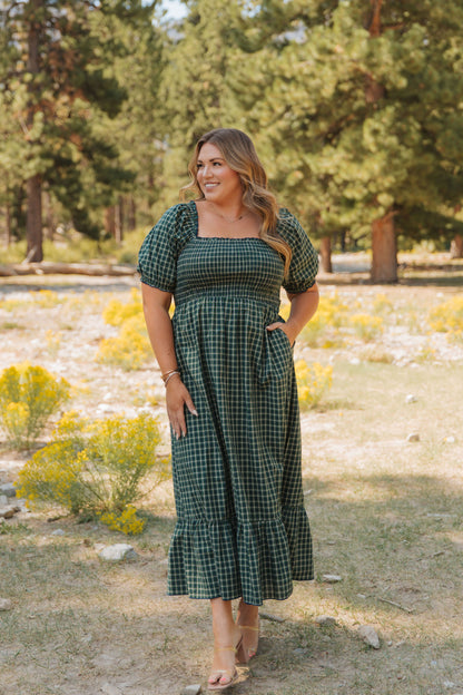 THE DARCI MARIE DRESS IN HUNTER BY PINK DESERT