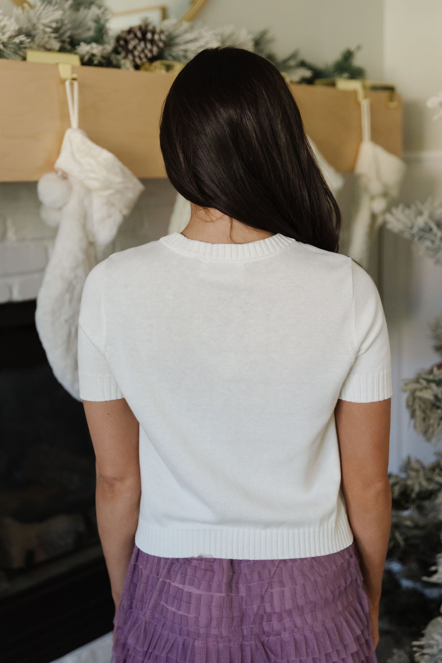 THE AVERY BUTTON DOWN SWEATER IN CREAM