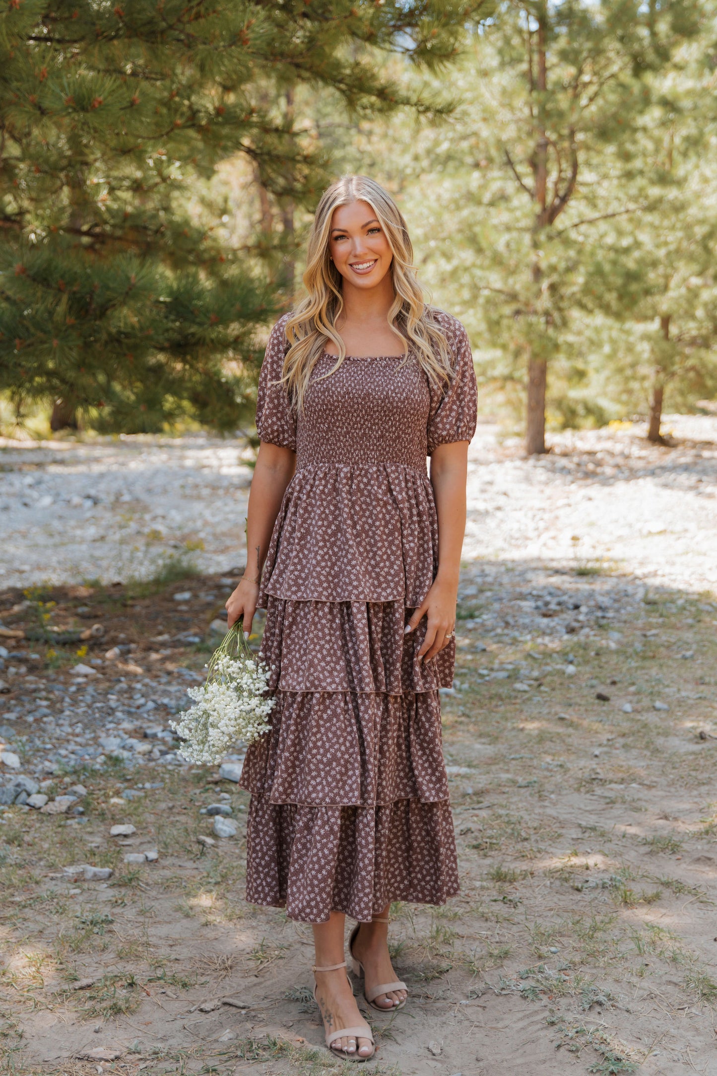 TEA PARTY DRESS IN MOCHA MOUSSE BY PINK DESERT