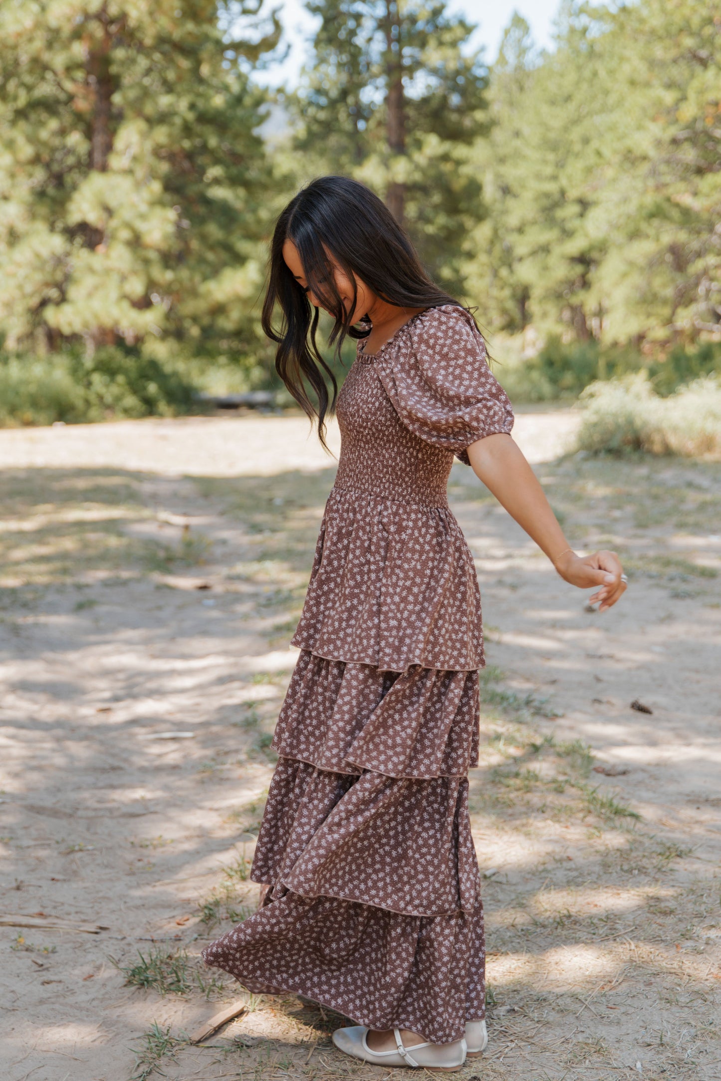 TEA PARTY DRESS IN MOCHA MOUSSE BY PINK DESERT