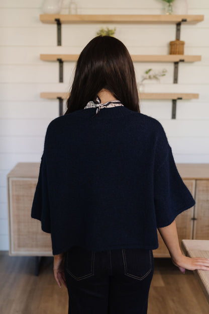 THE KATELYNN KNIT CARDIGAN IN NAVY