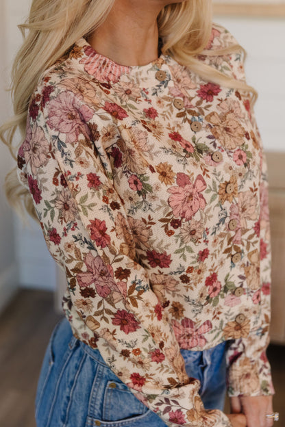 THE MARLEY FLORAL CARDIGAN IN CREAM