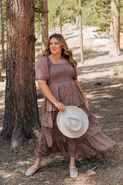 TEA PARTY DRESS IN MOCHA MOUSSE BY PINK DESERT