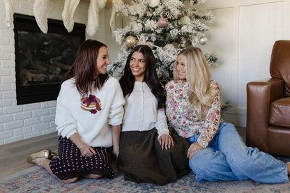 THE VIVIAN POLKA DOT SKIRT IN DEEP PLUM