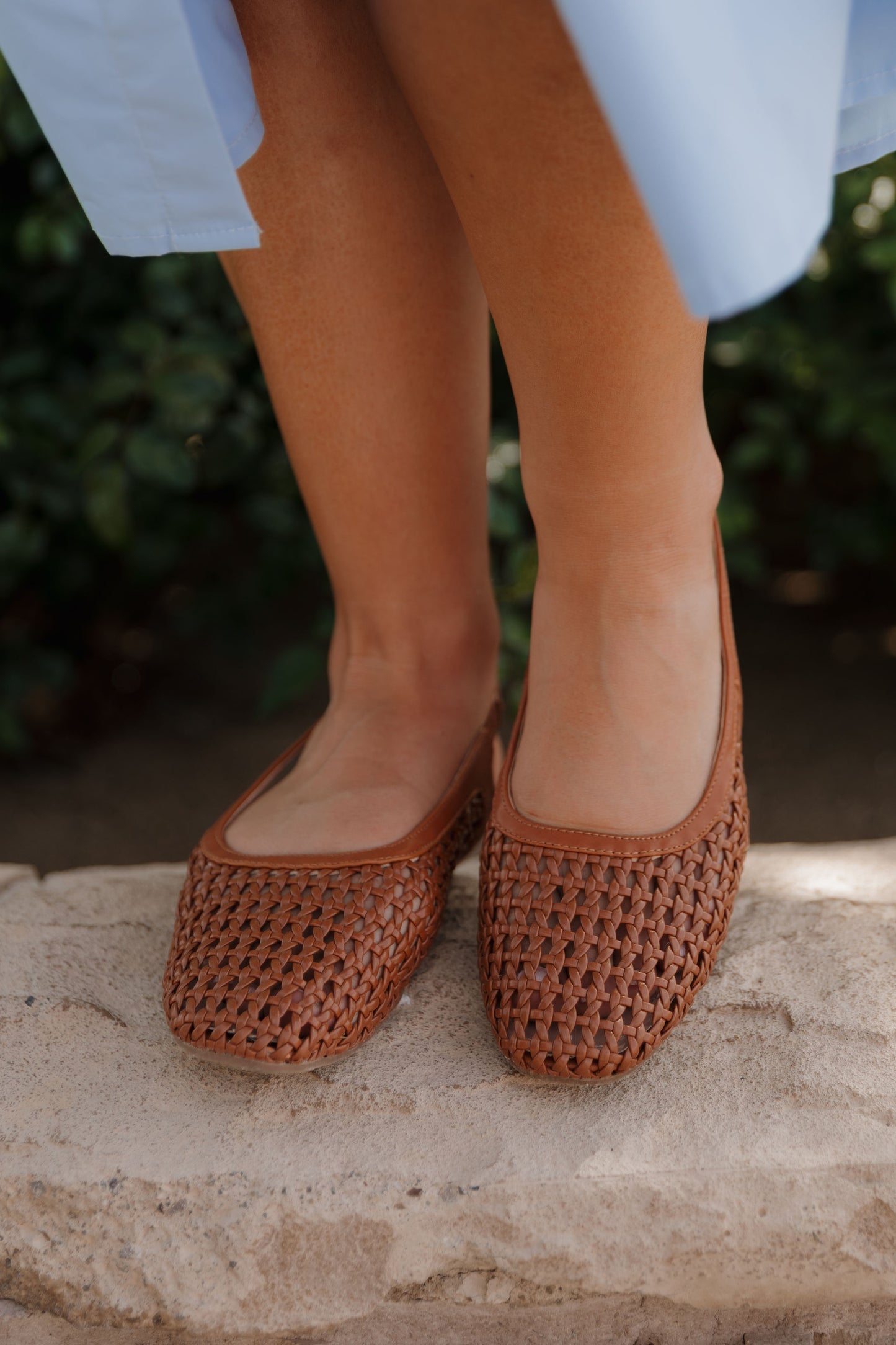 THE TRACIE WOVEN SLINGBACK FLAT IN BROWN