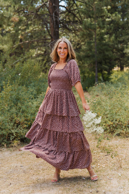 TEA PARTY DRESS IN MOCHA MOUSSE BY PINK DESERT