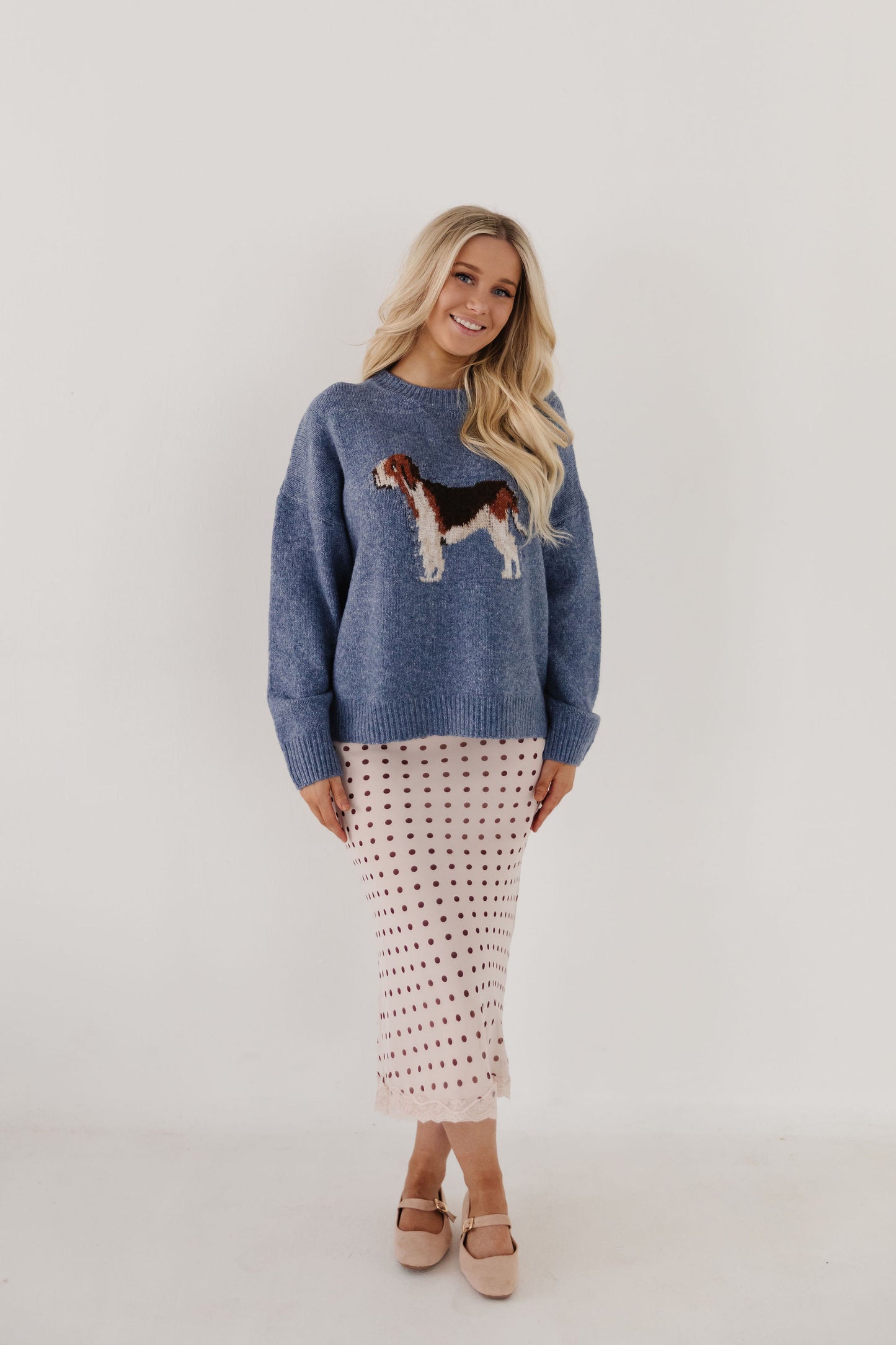 THE KAMRYN POLKA DOT LACE SKIRT IN PINK