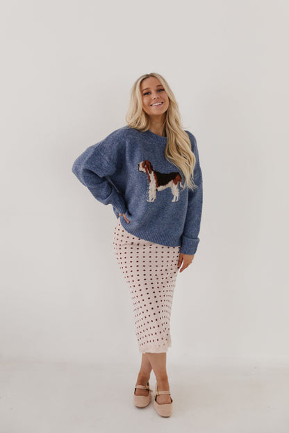 THE KAMRYN POLKA DOT LACE SKIRT IN PINK