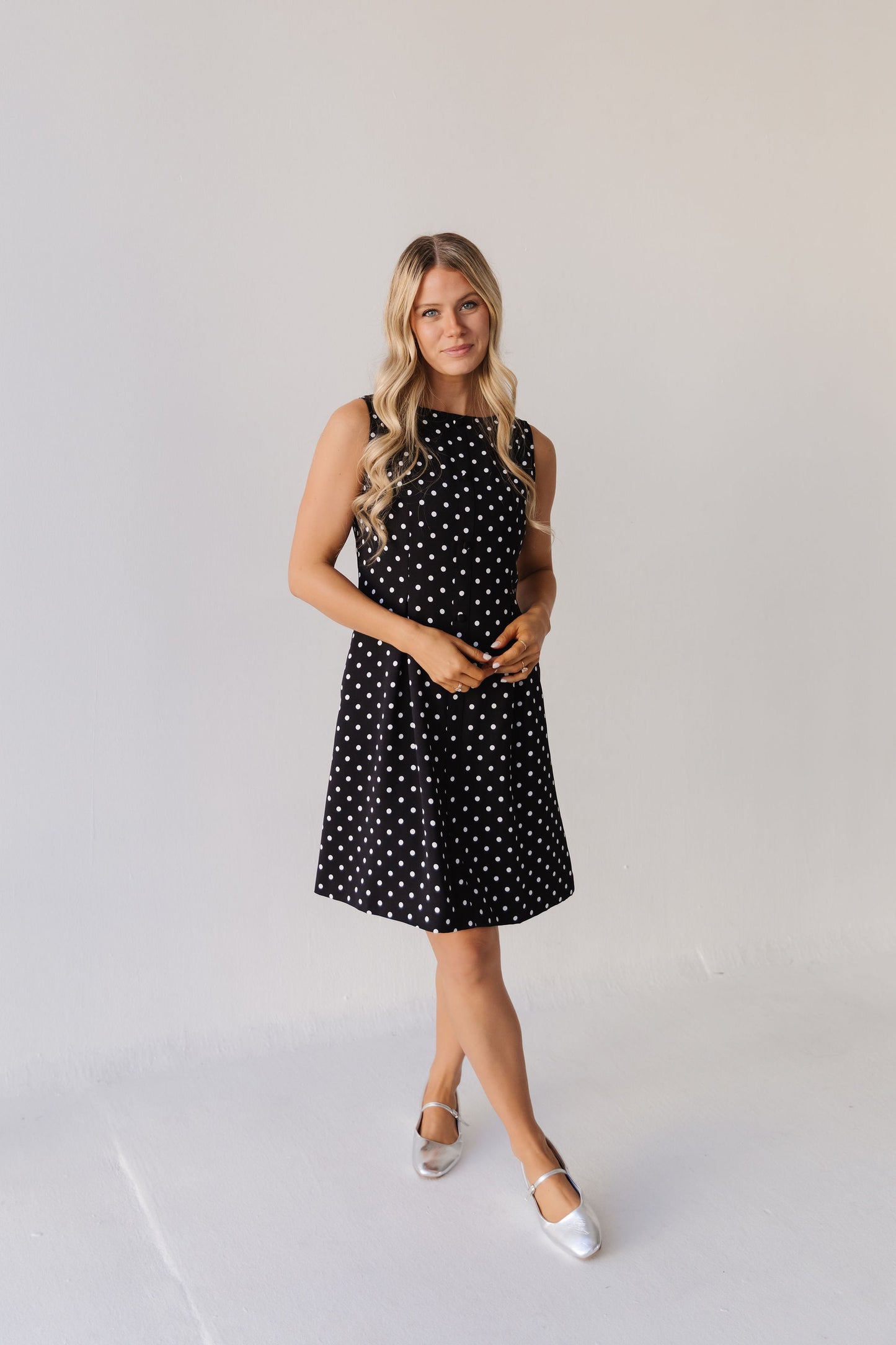THE CHARLOTTE POLKA DOT DRESS IN BLACK