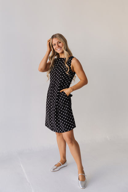 THE CHARLOTTE POLKA DOT DRESS IN BLACK