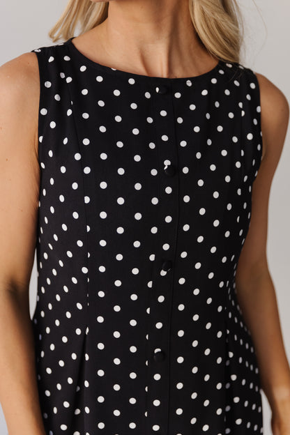 THE CHARLOTTE POLKA DOT DRESS IN BLACK