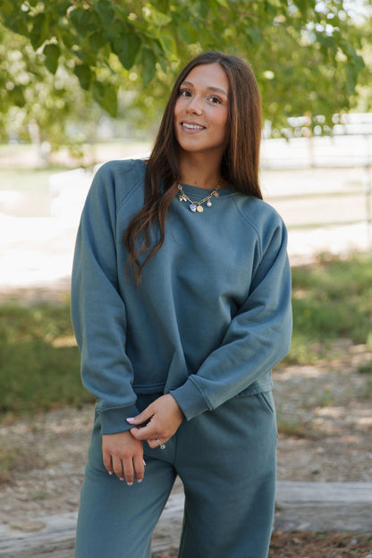 THE ANGELA COMFY SET IN JADE GREEN