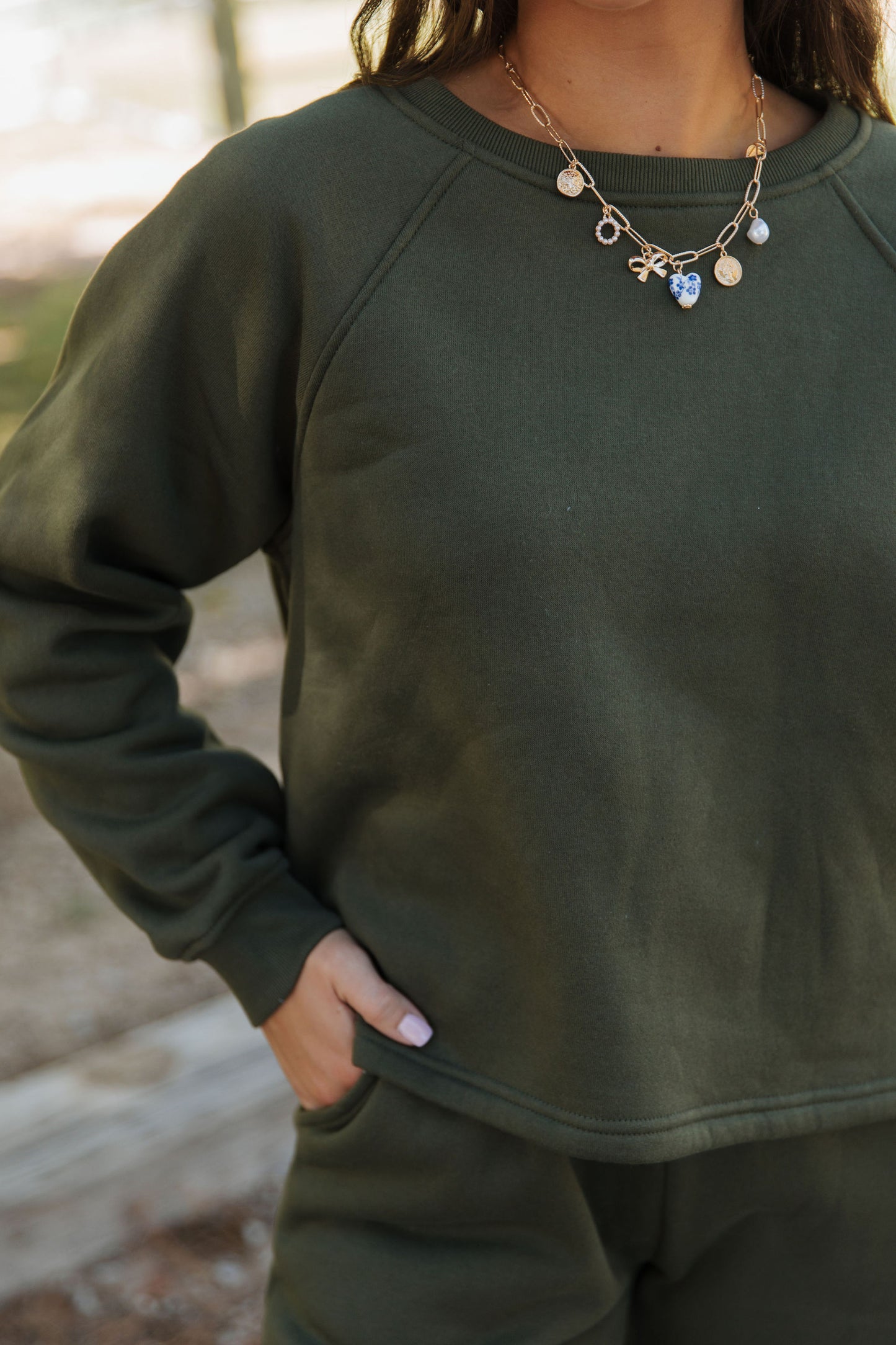 THE ANGELA COMFY SET IN OLIVE GREEN