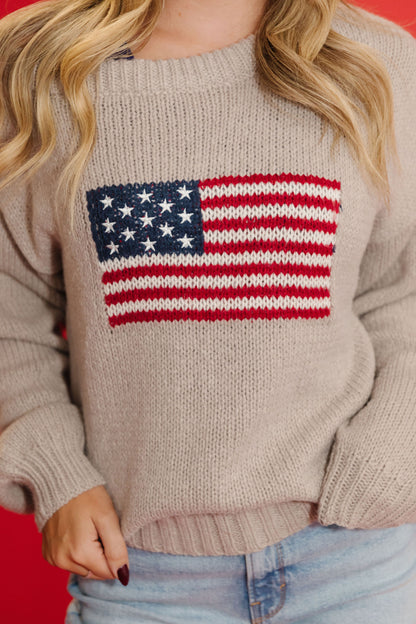 THE ALL AMERICAN OFF THE SHOULDER SWEATER IN OATMEAL