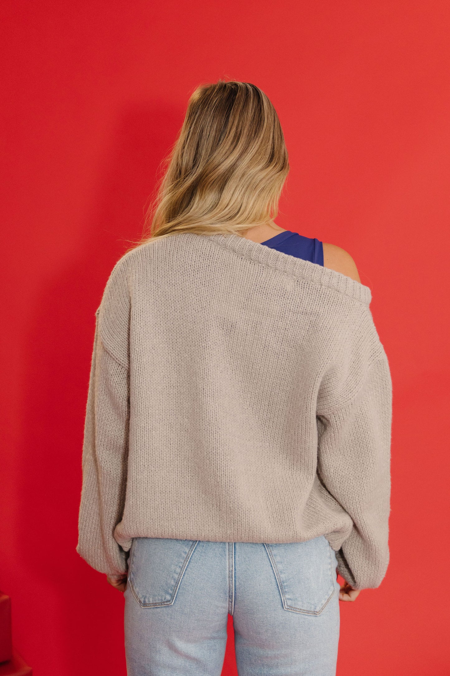 THE ALL AMERICAN OFF THE SHOULDER SWEATER IN OATMEAL