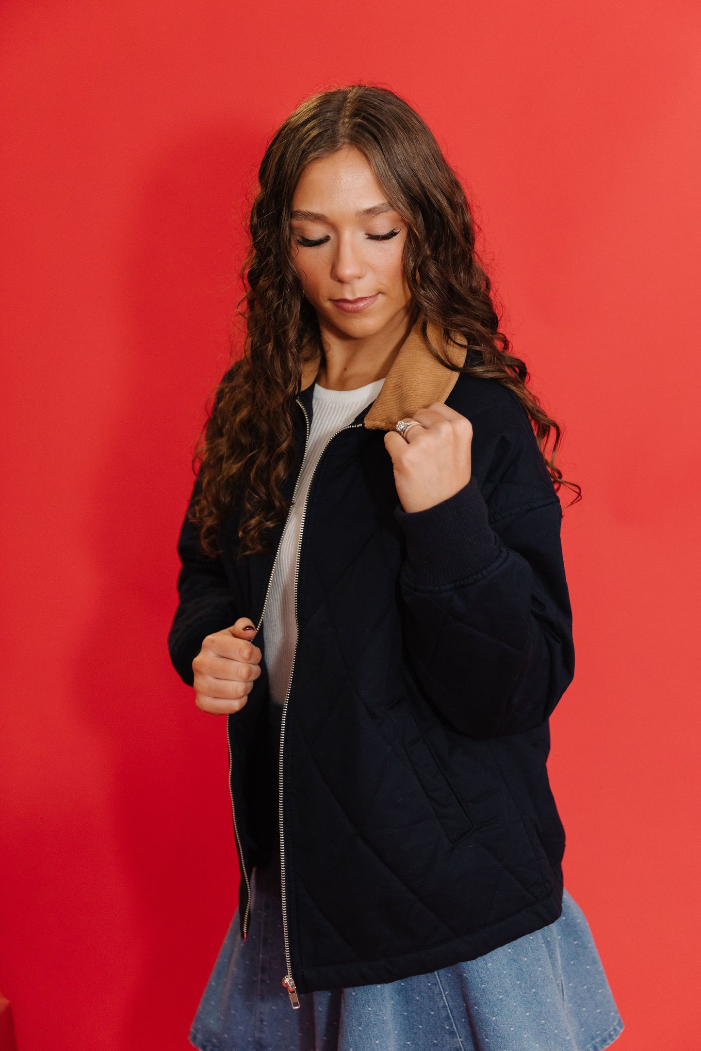 THE BRAXTON QUILTED JACKET IN NAVY