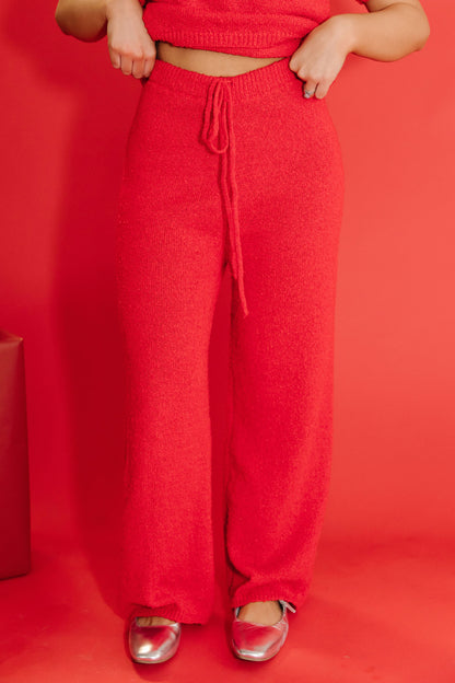 THE CAMDEN COZY KNIT SET IN RED