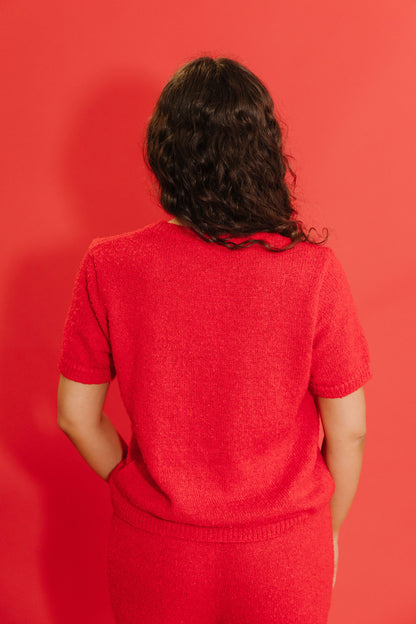 THE CAMDEN COZY KNIT SET IN RED