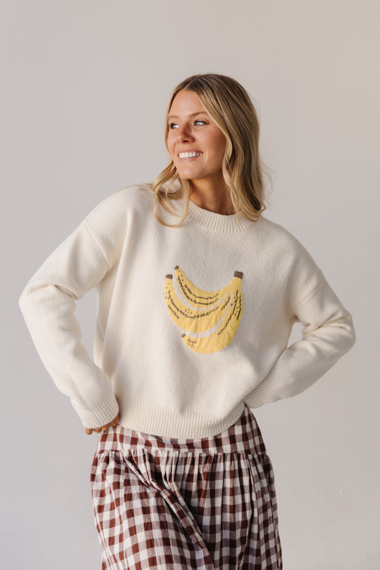 THE BUNCH OF BANANAS SWEATER IN CREAM