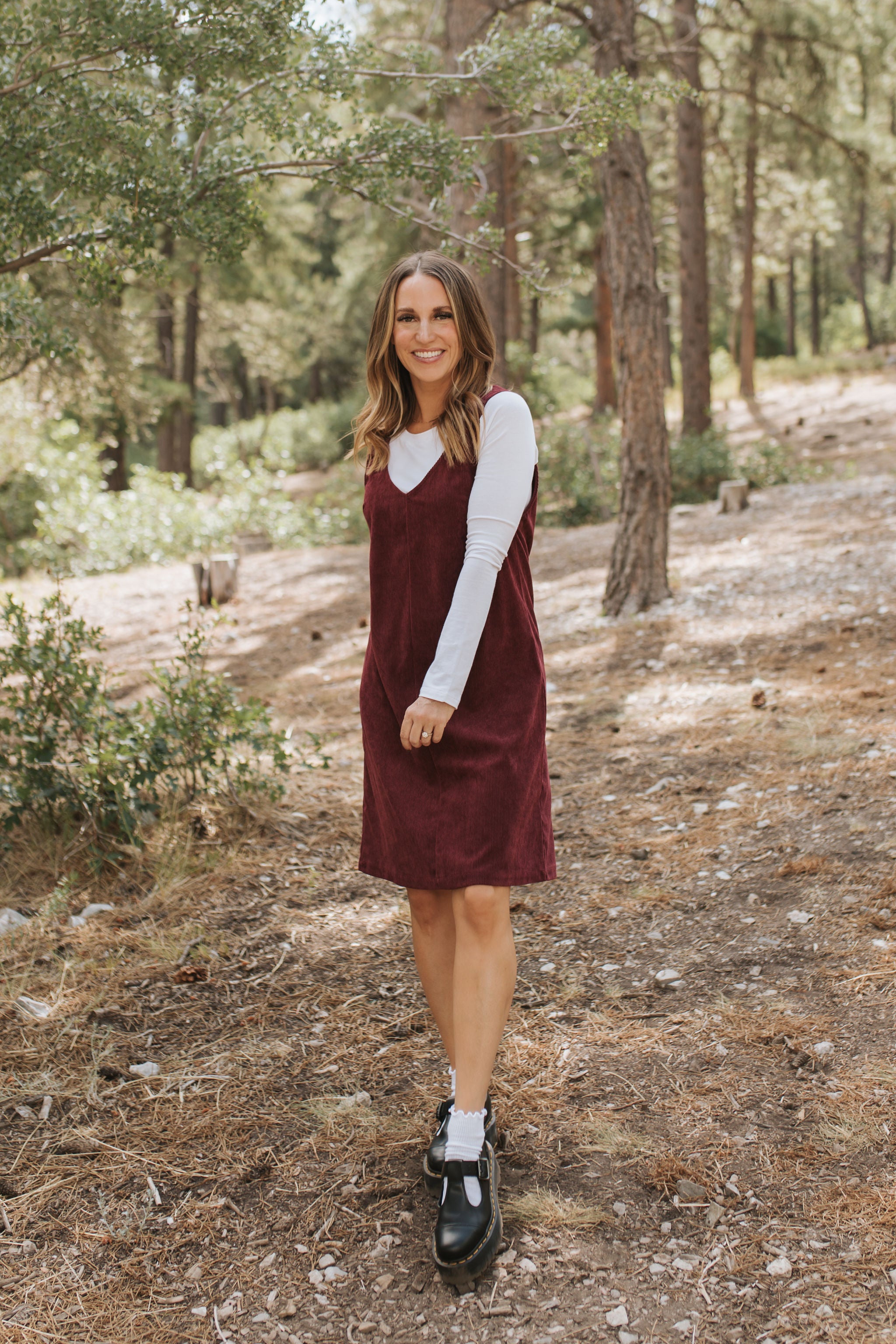 Overall dress burgundy 2025