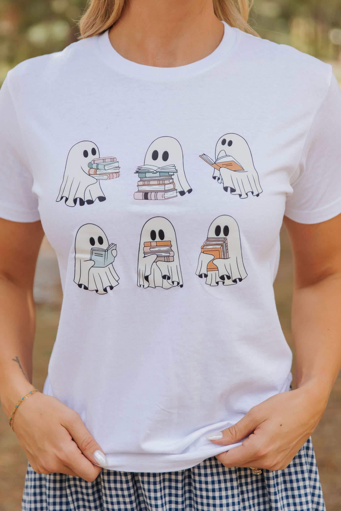 THE READING GHOSTS TEE IN WHITE