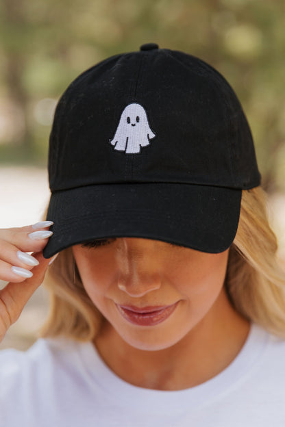 THE CUTE GHOST HAT IN BLACK