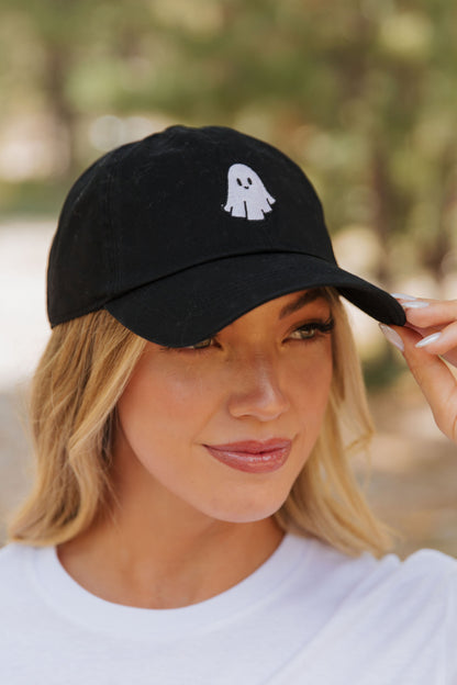 THE CUTE GHOST HAT IN BLACK