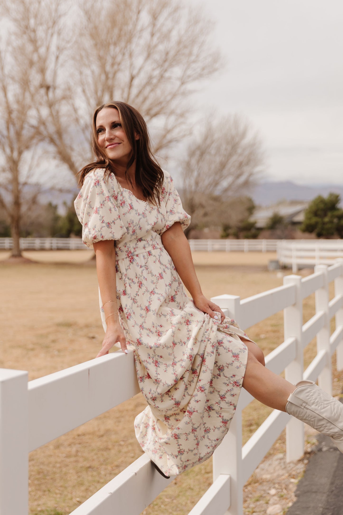 THE EMMY LOU DRESS IN BLUSHING MEADOW BY PINK DESERT