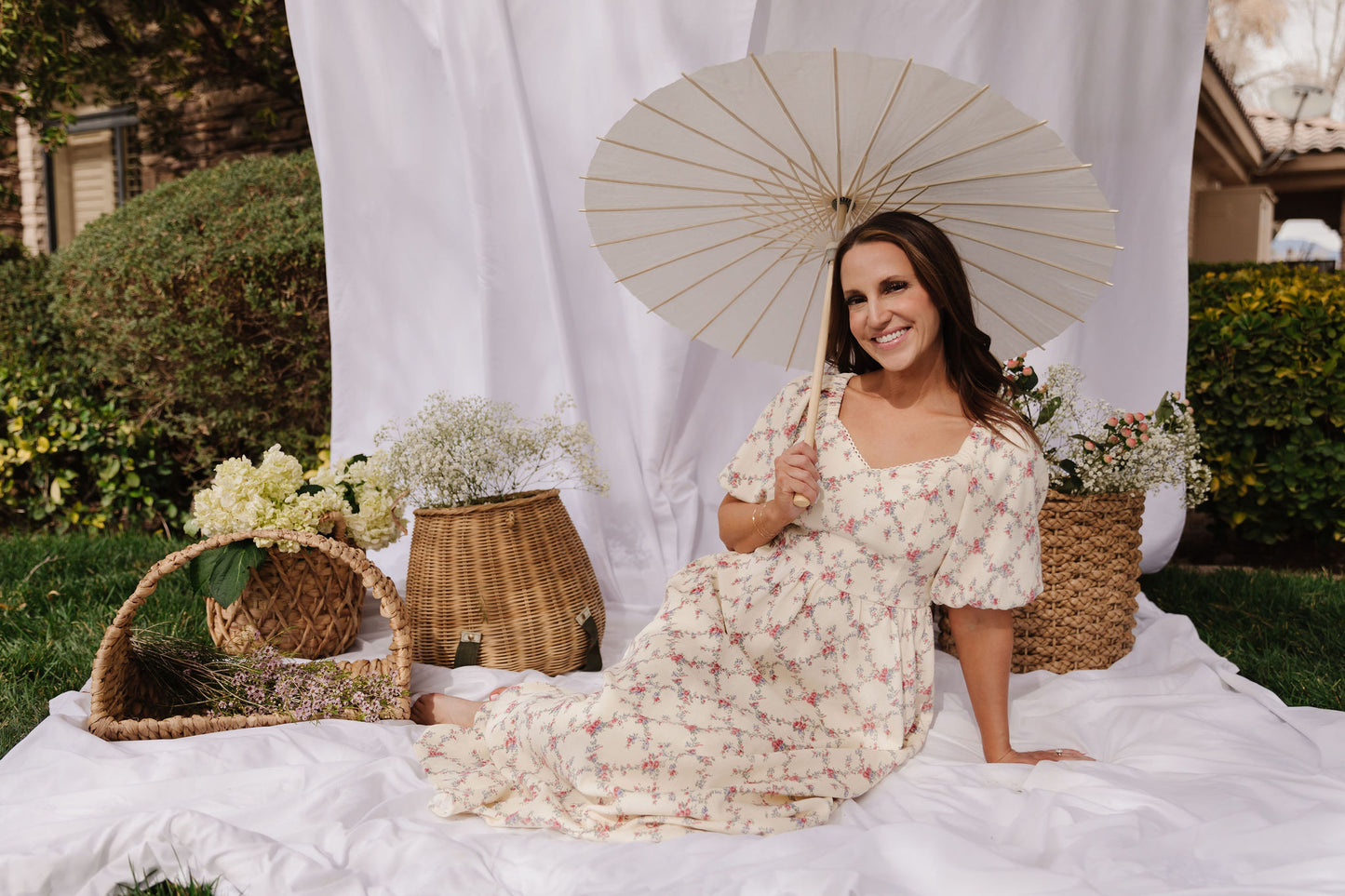 THE EMMY LOU DRESS IN BLUSHING MEADOW BY PINK DESERT